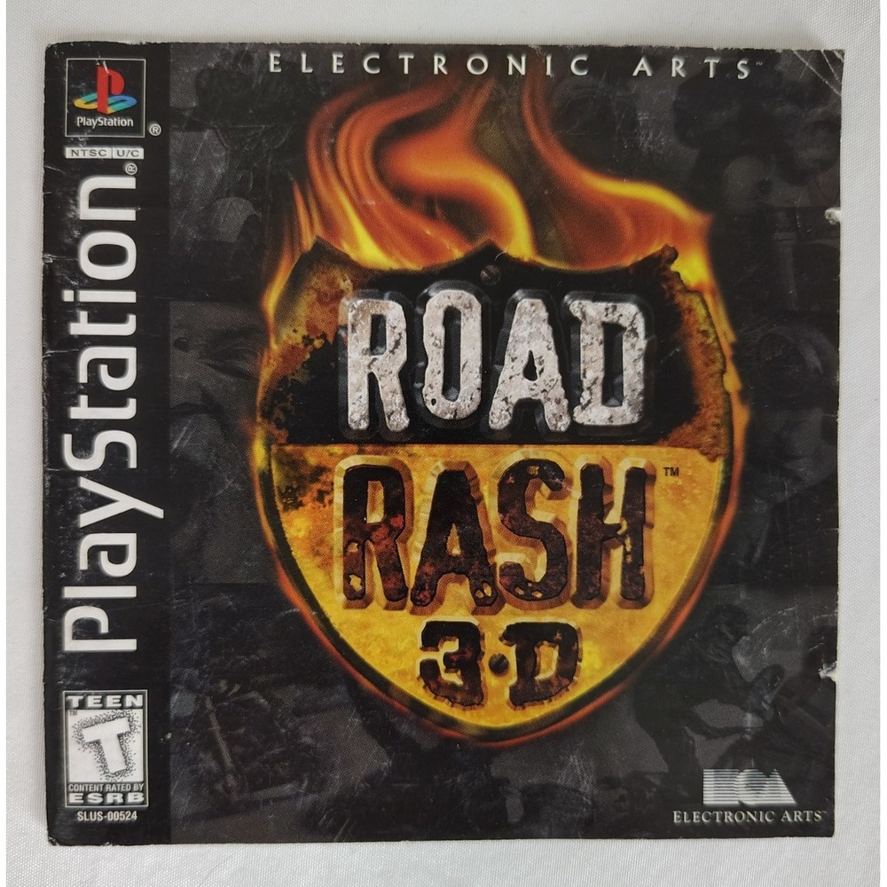 Electronic Arts EA Playstation PS1 Road Rash 3D Instruction Manual ONLY